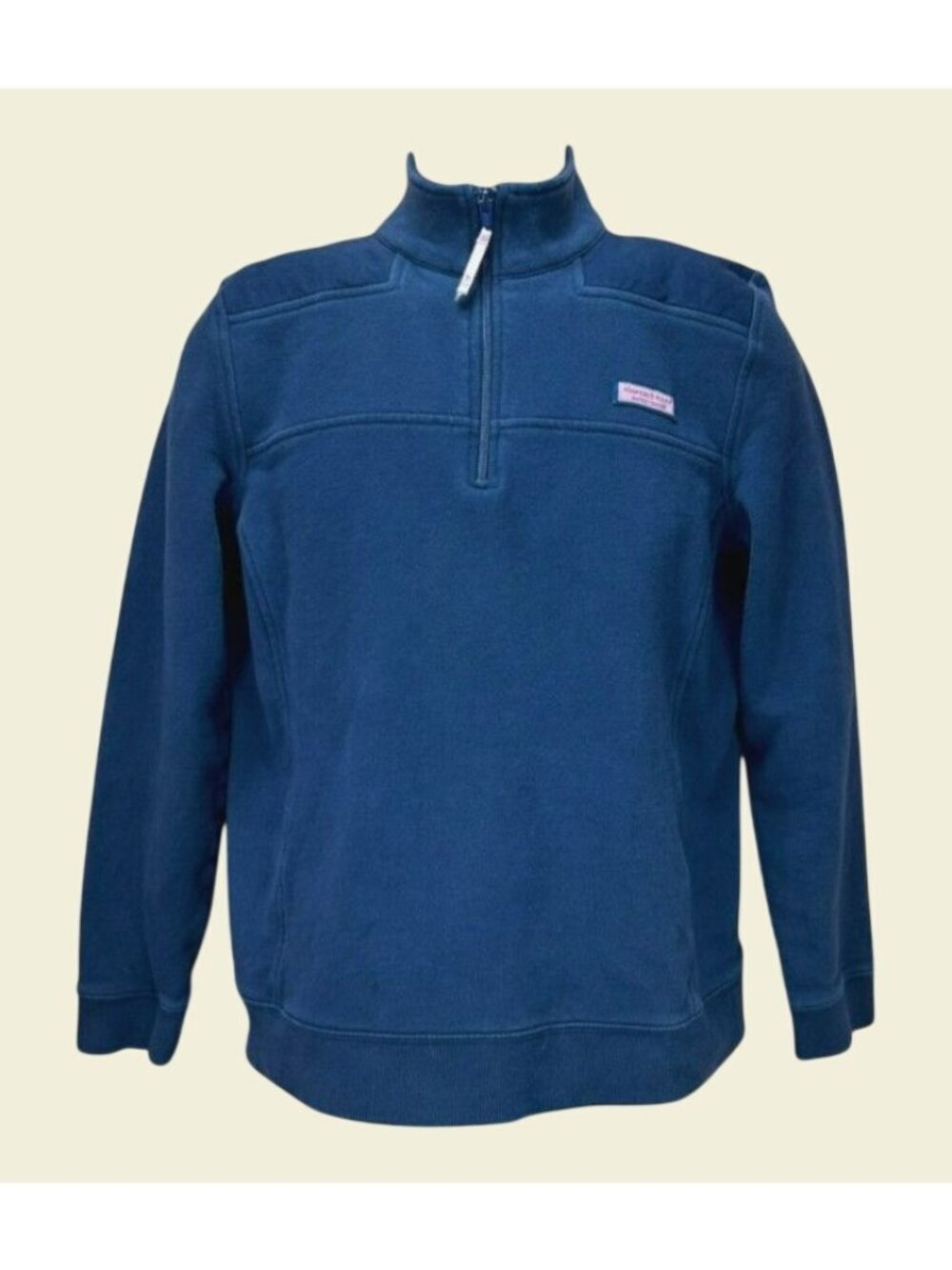 Vineyard Vines Mens Navy Quarter-Zip Jacket Medium